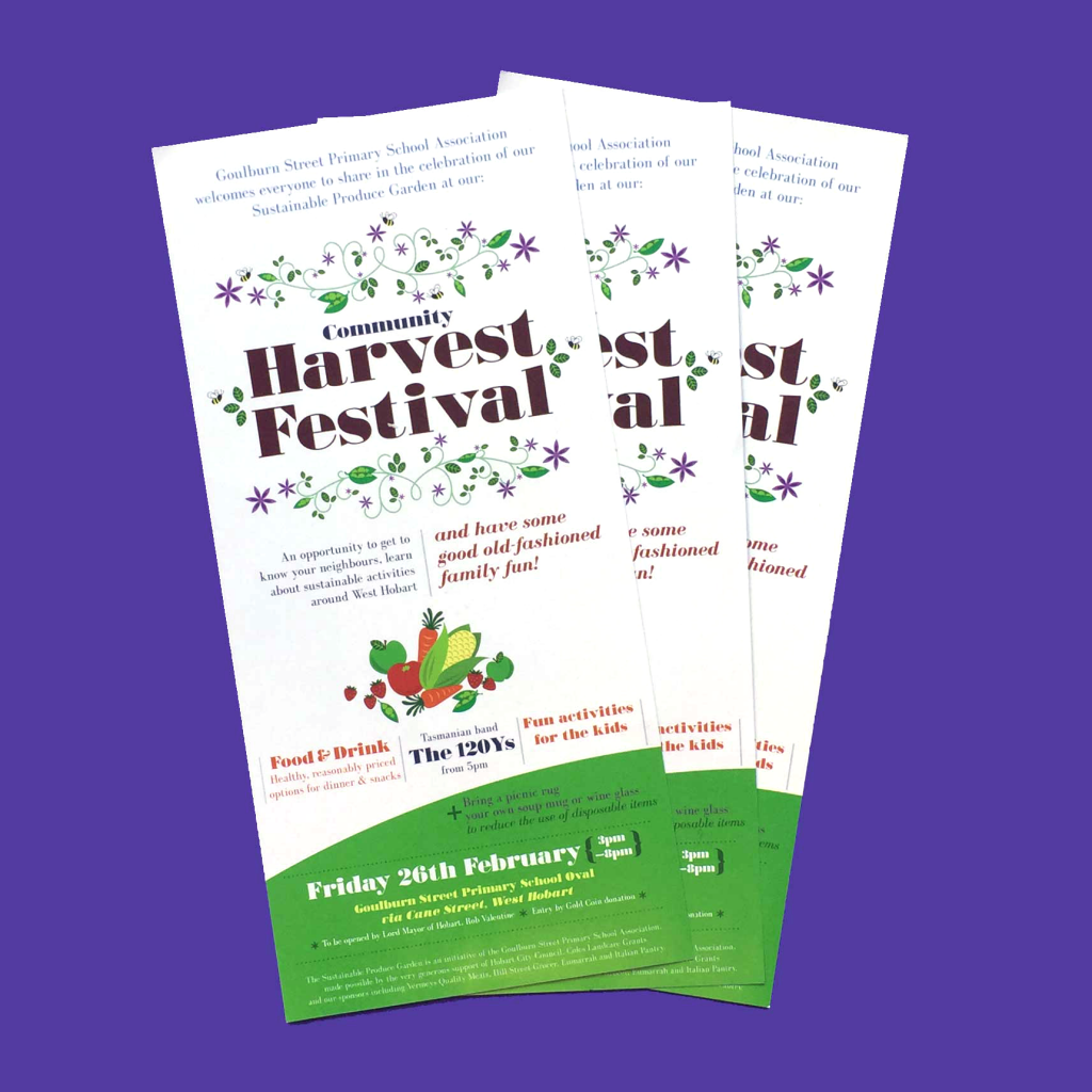 Harvest festival poster and flyer - traceygrady.com